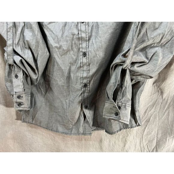 Jeans By Buffalo Button Up Shirt Adult Extra Large Gray Long Sleeve Casual Mens. - Picture 3 of 9